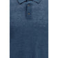 Blue Linen Polo Shirt