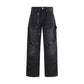 Black Cotton Cargo Pants