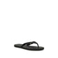 Black Calf Leather Bos Taurus Flip-Flop Sandals