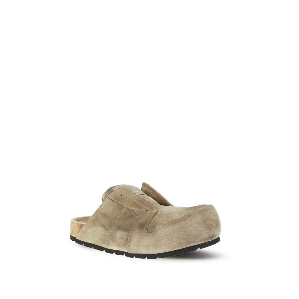 Beige Calf Leather Bos Taurus Mules