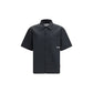 Black Cotton Shortsleeve Shirt
