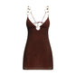 Brown Polyamide Casual Dress