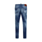 Blue Cotton Slim Fit Jeans