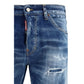 Blue Cotton Slim Fit Jeans