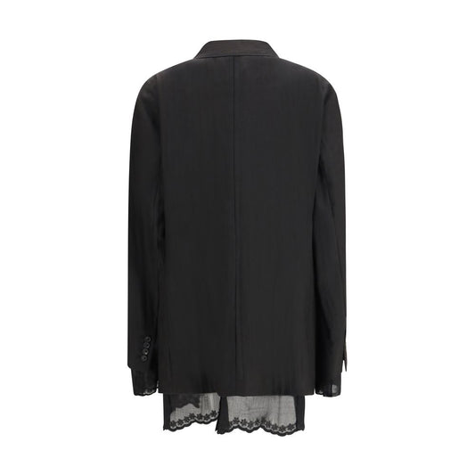 Black Linen Blazer