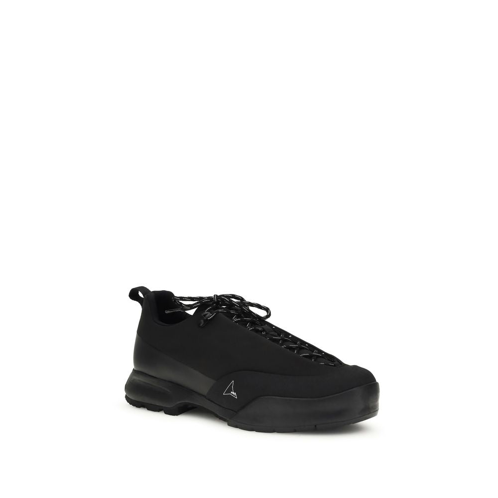 Black Nylon Athletic Sneakers