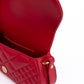 Red Leather Quilted Shoulder Strap Bag
