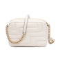 White Leather Avenue Camera Crossbody Bag