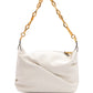 White Diamond Hobo Leather Shoulder Bag