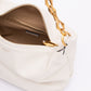 White Diamond Hobo Leather Shoulder Bag