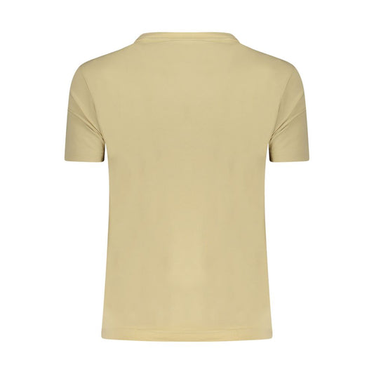 Beige Cotton Women T-Shirt