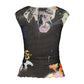 Black Polyester Women Tank Top