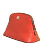 Orange Beige Leather DG Logo Zip Around Hand Purse Wallet