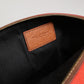 Orange Beige Leather DG Logo Zip Around Hand Purse Wallet