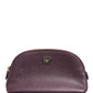 Dark Purple Leather DG Logo Zip Around Hand Purse Wallet