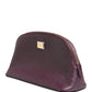 Dark Purple Leather DG Logo Zip Around Hand Purse Wallet