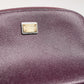 Dark Purple Leather DG Logo Zip Around Hand Purse Wallet