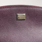Dark Purple Leather DG Logo Zip Around Hand Purse Wallet