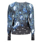 Blue Viscosa Women Sweater