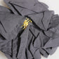 Gray Floral Motif Silk Blend Poplin Fabric Bar Pin  Brooch