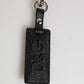 Black DG Logo Leather Silver Metal Keyring Men Keychain