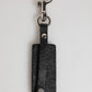Black DG Logo Leather Silver Metal Keyring Men Keychain