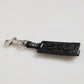 Black DG Logo Leather Silver Metal Keyring Men Keychain