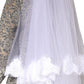 White Floral Lace Nylon Floor Length Long Wedding Veil