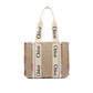 Beige Linen Tote Bag