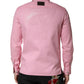 Pink Cotton Collared Men Button Down Shirt