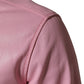 Pink Cotton Collared Men Button Down Shirt