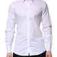 White Cotton GOLD Long Sleeves Formal Shirt