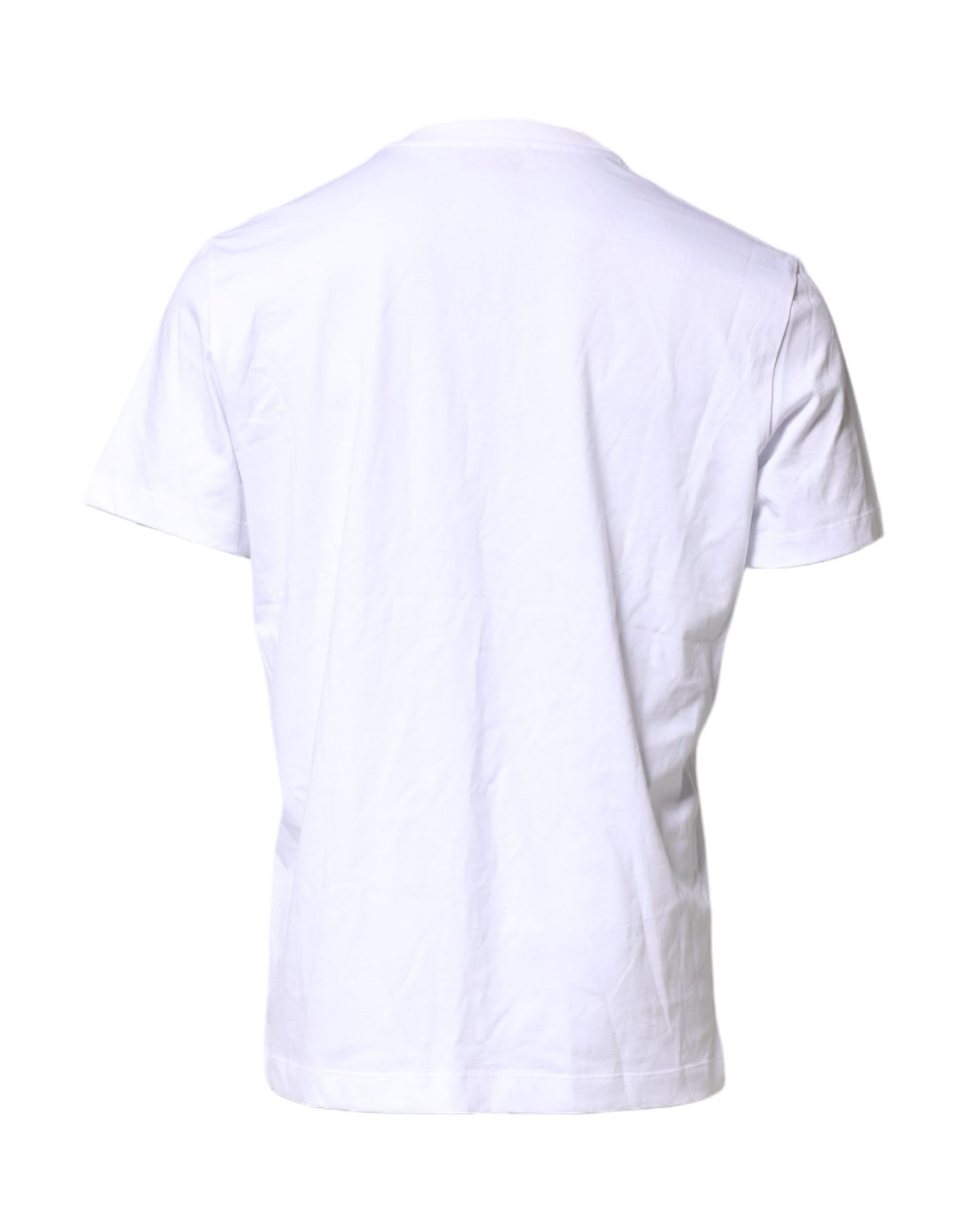White Cotton DG Logo Embroidery Men  T-shirt