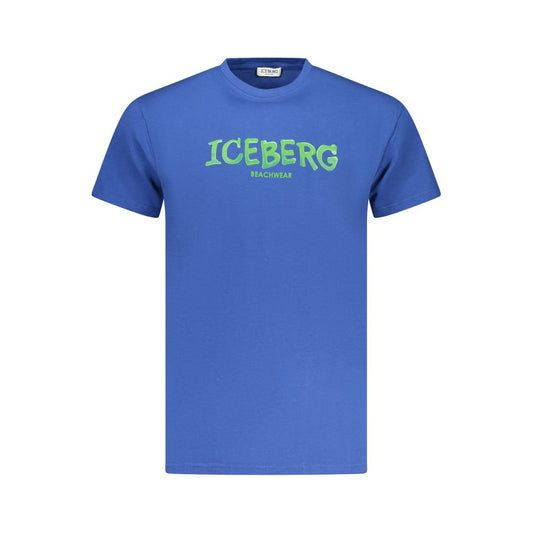 Blue Cotton Men's T-Shirt