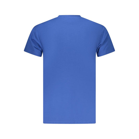 Blue Cotton Men's T-Shirt