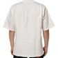 White Cotton Logo Print Men Crewneck T-shirt