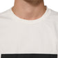 White Cotton Logo Print Men Crewneck T-shirt