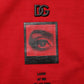 Red DG Eye Print Cotton Crew Neck T-shirt