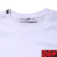 White Cotton Leopard Print Crew Neck T-shirt