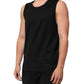 Black Cotton Sleeveless Men Tank Top T-shirt