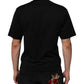Black Cotton Logo Plaque Crew Neck T-shirt