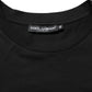 Black Cotton Logo Plaque Crew Neck T-shirt