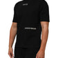 Black Statement Cotton Crew Neck Men T-shirt