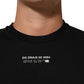 Black Statement Cotton Crew Neck Men T-shirt