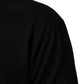 Black Statement Cotton Crew Neck Men T-shirt