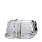 Gray Leather Shoulder Bag