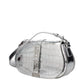 Gray Leather Shoulder Bag