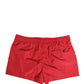 Red Polyester Men Drawstring Shorts Swimwear
