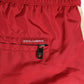 Red Polyester Men Drawstring Shorts Swimwear