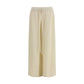 Beige Alpaca Vicugna Pacos Casual Pants